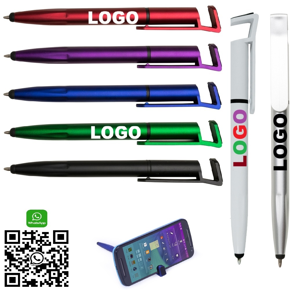 Caneta Plástica Touch com Suporte