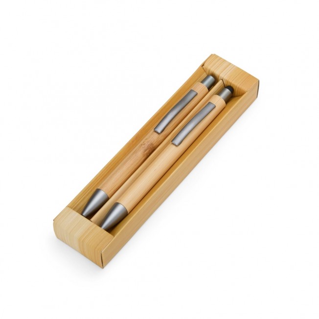 Brinde Kit Ecológico Caneta e Lapiseira Bambu